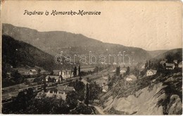 T2 1907 Moravice, Komorske Moravice; Vasútállomás, Látkép, Vagonok. Trebitsch Fotograf / Railway Station, General View / - Unclassified