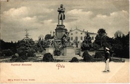 ** T2 Pola, Pula; Tegetthoff Monument / Wilhelm Von Tegetthoff Admirális Szobra, Emlékmű Matrózzal. Römmler & Jonas 6387 - Unclassified