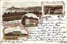 T2/T3 1898 Rovinj, Rovigno; Fabrica Tabacchi, Aquario Berlinese, Ospizio Marino / Tobacco Factory, Marine Hospital. N. D - Non Classés