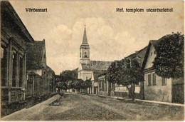 ** T1 Vörösmart, Zmajevac; Utcakép és Református Templom / Street View With Calvinist Church - Unclassified