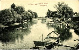 T2 1910 Vukovár, Vukovar; Obala Rijeke / Flusspartie / Dunai Part, Evezős Csónak, Halászhajók. W. L. Bp. 3722. / Danube  - Non Classés