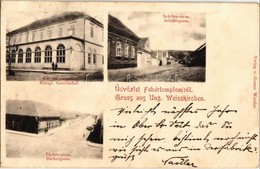 T2/T3 1900 Fehértemplom, Ung. Weisskirchen, Bela Crkva; Királyi Törvényszék, Bäcker és Schiller Utca. Gustav Wunder Kiad - Non Classés