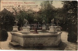 * T2/T3 1914 Magyarkanizsa, Ókanizsa, Stara Kanjiza; Haynald Leánynevelő Intézet, Artézi Kút Törpe Szobrokkal / Girl Sch - Unclassified