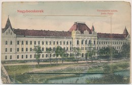 T3 1908 Nagybecskerek, Zrenjanin, Veliki Beckerek; Törvényszéki Palota. Leporellólap, Belül: Izraelita Templom, Zsinagóg - Non Classés