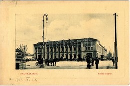 T2 1911 Nagykikinda, Kikinda; Városi Szálloda, Villamos, Szekerek. W. L. Bp. 6632. / Hotel, Tram, Horse-drawn Carriages - Ohne Zuordnung