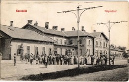 T2/T3 1909 Szabadka, Subotica; Vasútállomás. Haza Ipar! Lipsitz Kiadása / Bahnhof / Railway Station  (EK) - Non Classés