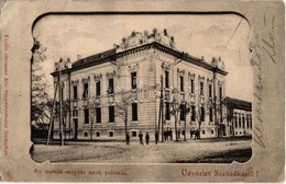 * T2/T3 1901 Szabadka, Subotica; Osztrák-magyar Bank Palotája. Heumann Mór Kiadása / Austro-Hungarian Bank Palace. Art N - Unclassified