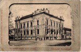 * T2/T3 1901 Szabadka, Subotica; Osztrák-magyar Bank Palotája. Heumann Mór Kiadása / Austro-Hungarian Bank Palace. Art N - Non Classés