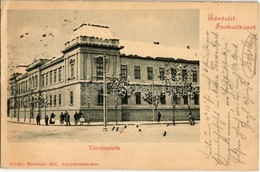 T2/T3 1900 Szabadka, Subotica; Törvényszék Télen. Heumann Mór Kiadása / Court In Winter (Rb) - Unclassified