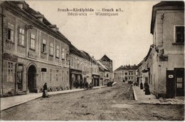 T2 1917 Királyhida, Bruckneudorf; Bécsi Utca, üzletek, Vendéglő / Wienergasse / Street View With Shops And Inn - Unclassified