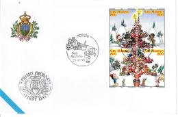 SAN MARINO 1998 - NATALE. - FDC - Covers & Documents