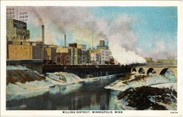 ** T1/T2 Minneapolis, Minnesota; Milling District, General Mills' Gold Medal Flour, Industrial Mills, Railway Bridge, Lo - Ohne Zuordnung