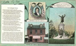 T2/T3 1911 Washington, Home, Grave And Monument Of Francis Scott Key. Art Nouveau (EK) - Non Classificati