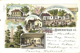 T2 Hadersfeld (St. Andrä-Wördern), Schule, Alois Aigner's Gastwirthschaft, Villa, Saal, Obelisk / School, Hotel And Rest - Unclassified