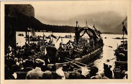 ** T1/T2 ~1930 Hallstättersee, Hallstätter See; Frohnleichnam / Fronleichnamsfest  / Feast Of Corpus Christi On The Lake - Non Classificati