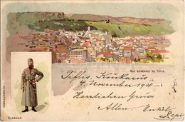 T2/T3 1900 Tbilisi, Tiflis; Vue Generale / General View, Georgian Man Wearing Chokha, Traditional Costume, Folklore. Imp - Non Classificati