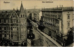 T2 1910 Racibórz, Ratibor; Ober-Wallstrasse / Street View, Cafe Residenz, Shop - Zonder Classificatie