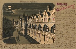 T2/T3 Sokolowsko, Görbersdorf; Dr. Brehmer's Heilanstalt / Spa Sanatorium. August Jung's Litho - Non Classés