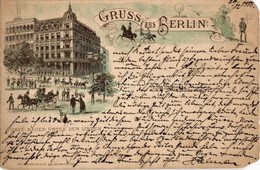 * T4 1888 (Vorläufer!!!) Berlin, Cafe Bauer Unter Den Linden. J. Miesler Litho (EM) - Non Classés