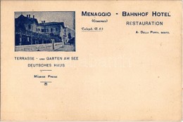 ** T1 Menaggio, Hotel De La Gare / Bahnhof Hotel, Deutsches Haus / Railway Hotel - Ohne Zuordnung