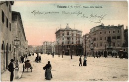 T1/T2 1906 Trieste, Trieszt; Piazza Della Caserma, Drogheria / Square At The Military Barracks, Drogerie - Ohne Zuordnung