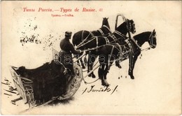 T2/T3 Types De Russie / Russian Folklore, Troika (sleigh Pulled By 3 Horses). Phototypie Scherer, Nabholz & Co. (EK) - Non Classés