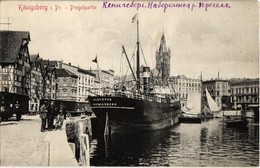 * T1/T2 Kaliningrad, Königsberg; Pregelpartie / Pregolya Riverside, Port, Industrial Railway With Wagons, 'Albertus' Ste - Non Classés