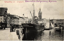 * T1/T2 Kaliningrad, Königsberg; Pregelpartie / Pregolya Riverside, Port, Industrial Railway With Wagons, 'Albertus' Ste - Ohne Zuordnung