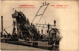 ** T2/T3 Ladoga, Ladozhskoye Ozero, Lake Ladoga; La Machine A Draguer / Dredge At The Ladozhsky Canal. Phototypie Schere - Ohne Zuordnung