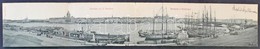 T2/T3 Saint Petersburg, St. Petersbourg; 4-tiled Panoramacard With Port View, Ships, Barges With Timber - Zonder Classificatie