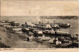 ** T2/T3 Yaroslavl, Pristan / Wharf, Pier With Steamships (fa) - Ohne Zuordnung