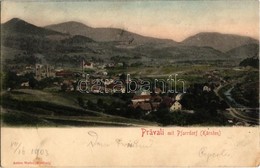 T2/T3 1903 Prevalje, Prävali; Mit Pfarrdorf (Kärnten) (wet Damage) - Zonder Classificatie