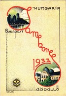 * T2 1933 Budapest-Gödöllő, Cserkész Jamboree. Kiadja A Magyar Cserkészszövetség / Hungarian Scout Jamboree Art Postcard - Zonder Classificatie