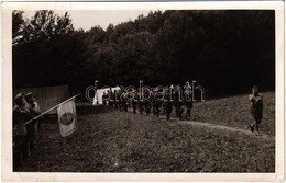 ** T2/T3 1927 Jósvafői Cserkésztábor, Cserkészfiúk Tisztelgése / Hungarian Scout Camp In Jósvafő, Boy Scouts Salute. Pho - Non Classificati