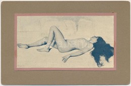 ** T2/T3 Erotic Nude Lady, Picture Glued On The Postcard - Zonder Classificatie