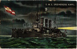 * T3/T4 SMS Erzherzog Karl Osztrák-Magyar Haditengerészet Erzherzog Karl-osztályú Pre-dreadnought Csatahajója (Liniensch - Non Classés