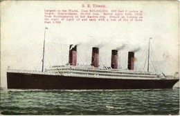 ** T2/T3 RMS Titanic British Passenger Liner, 'largest In The World' (crease) - Unclassified