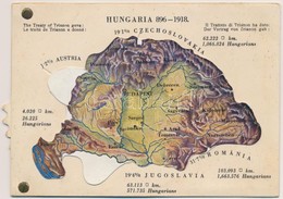 ** T1/T2 Hungaria 896-1918 - Mechanikus Térképes Irredenta Lap / Map Of Hungary, Irredenta Mechanical Postcard. Publishe - Unclassified