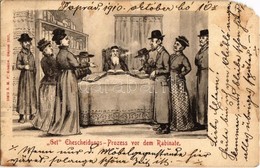 T4 1910 'Get' Ehescheidungs-Prozess Vor Dem Rabinate. S.M.P. Kraków 1902. / Jewish 'gett' Divorce Process In Front Of Th - Non Classés