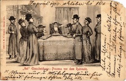 T4 1910 'Get' Ehescheidungs-Prozess Vor Dem Rabinate. S.M.P. Kraków 1902. / Jewish 'gett' Divorce Process In Front Of Th - Non Classificati