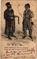 T2/T3 Giaba Umblii Pa Mini Si Manseli, Parca Nu Sint Ca Tini Uvrei La Fel. / Jewish Men. Judaica Humour Art Postcard. Ed - Non Classés