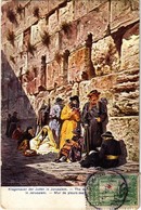 ** T2/T3 Klagemauer Der Juden In Jerusalem / Jewish People At The Western Wall. Judaica Art Postcard. No. 3599. Palastin - Ohne Zuordnung