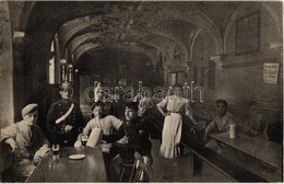 T2 1914 A 4. Könnyűlovassági Ezred Kantinja, Belső / Kantine Des 4. Chevaul. Rgt. Augsburg / Königlich Bayerisches 4. Ch - Ohne Zuordnung