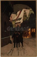 ** T2 Gentlemen On The Streets In Winter. Meissner & Buch Postkarten Serie 1478. 'Prosit Neujahr' Litho S: Paul Hey - Non Classés