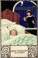 T2 Békés, Boldogságot Az új Esztendőben! / New Year Greeting Art Postcard With Chimney Sweeper. W.R.B. & Co. Vienne, Ser - Non Classés