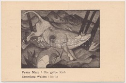 T1/T2 Die Gelbe Kuh. Sammlung Walden Berlin / The Yellow Cow. German Expressionist Art Postcard + Advertising Letter Of  - Unclassified