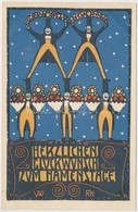 T1 Herzlichen Glückwunsch Zum Namenstage / Name Day Greeting Art Postcard (Marietta Peyfuss Levele (Wiener Werkstätte Eg - Ohne Zuordnung