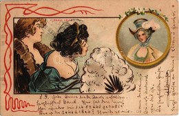 * T2/T3 1902 Anno 1800 - Anno 1900. Art Nouveau Ladies, Litho (Rb) - Non Classés