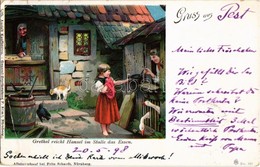 1898 Jancsi és Juliska / Hansel Und Grethel. Lith. Anstalt Kaufbeuren F. Siml / Hansel And Gretel - 6 Db Litho Művészlap - Non Classés