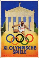 T2/T3 1936 Berlin XI. Olympische Spiele / Summer Olympics In Berlin Advertisement Card, So. Stpl S: Schroffner (EK) - Zonder Classificatie